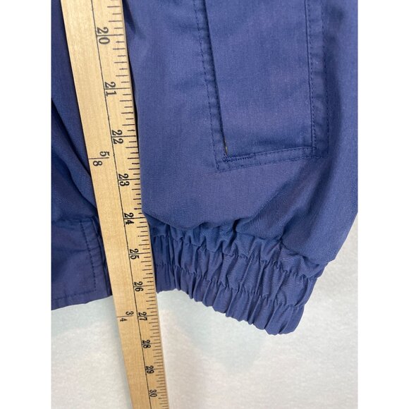 90s Oceanside Windbreaker Jacket Nautical Blue Striped Lining Hooded - Picture 12 of 13